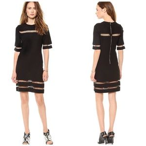 J.O.A Black Knit Cutout Dress